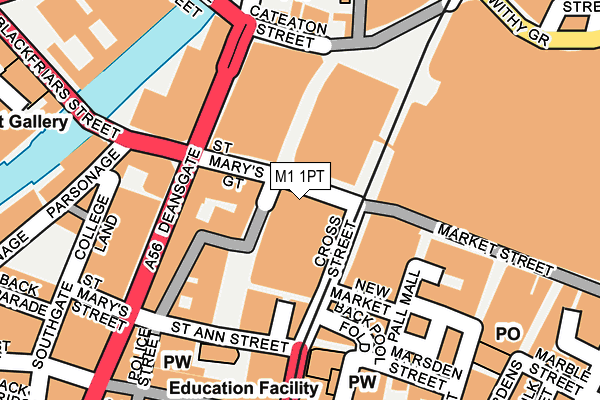 M1 1PT map - OS OpenMap – Local (Ordnance Survey)