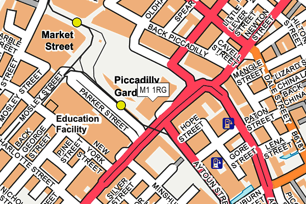 M1 1RG map - OS OpenMap – Local (Ordnance Survey)