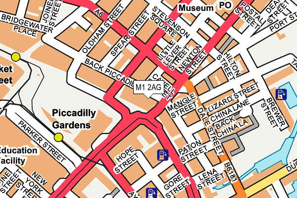 M1 2AG map - OS OpenMap – Local (Ordnance Survey)