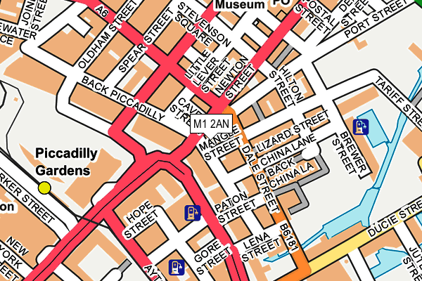 M1 2AN map - OS OpenMap – Local (Ordnance Survey)