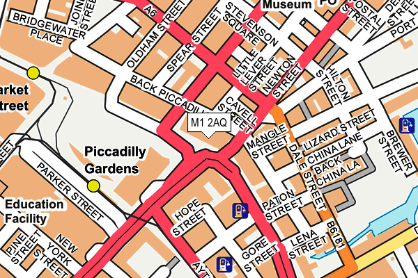 M1 2AQ map - OS OpenMap – Local (Ordnance Survey)