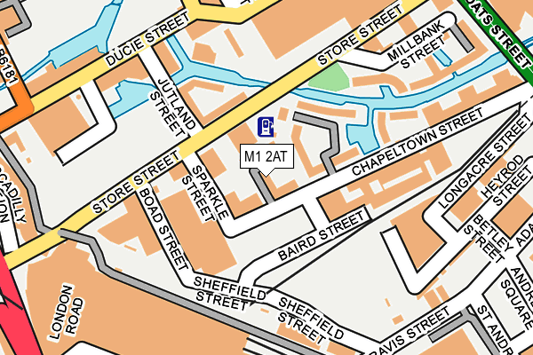M1 2AT map - OS OpenMap – Local (Ordnance Survey)