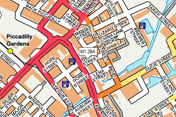 M1 2BA map - OS OpenMap – Local (Ordnance Survey)