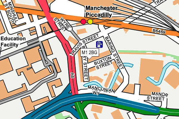 M1 2BG map - OS OpenMap – Local (Ordnance Survey)
