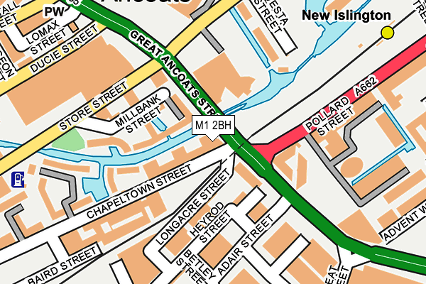 M1 2BH map - OS OpenMap – Local (Ordnance Survey)