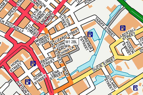 M1 2BL map - OS OpenMap – Local (Ordnance Survey)