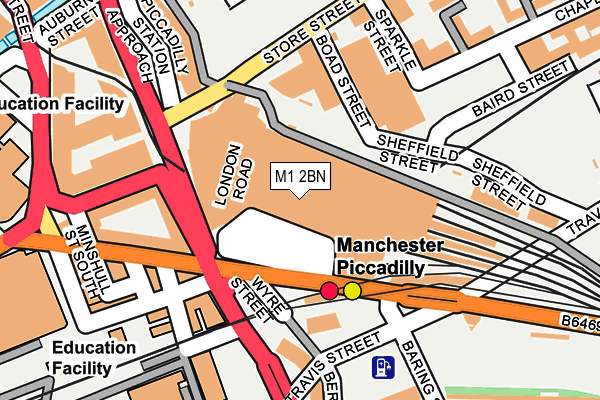 M1 2BN map - OS OpenMap – Local (Ordnance Survey)