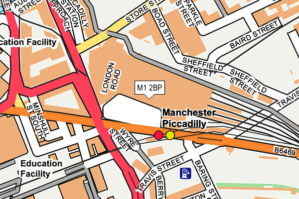 M1 2BP map - OS OpenMap – Local (Ordnance Survey)