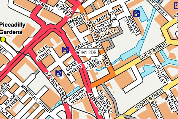 M1 2DB map - OS OpenMap – Local (Ordnance Survey)