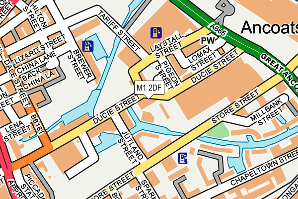 M1 2DF map - OS OpenMap – Local (Ordnance Survey)
