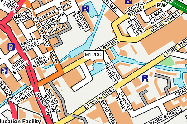 M1 2DQ map - OS OpenMap – Local (Ordnance Survey)