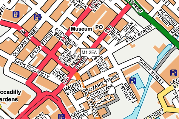M1 2EA map - OS OpenMap – Local (Ordnance Survey)