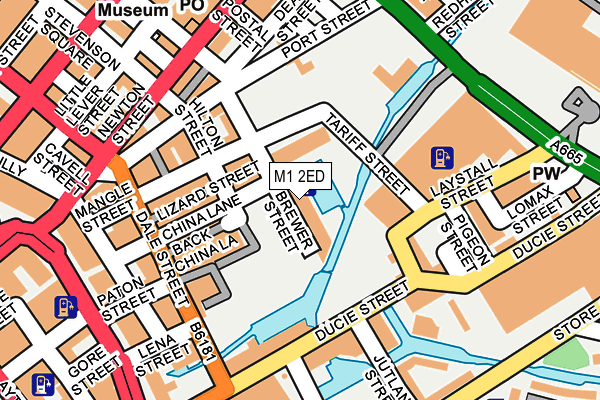 M1 2ED map - OS OpenMap – Local (Ordnance Survey)