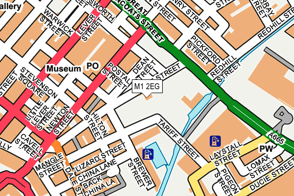 M1 2EG map - OS OpenMap – Local (Ordnance Survey)