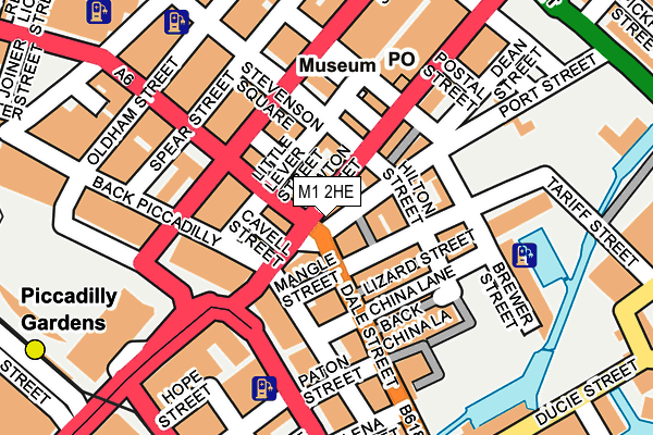 M1 2HE map - OS OpenMap – Local (Ordnance Survey)