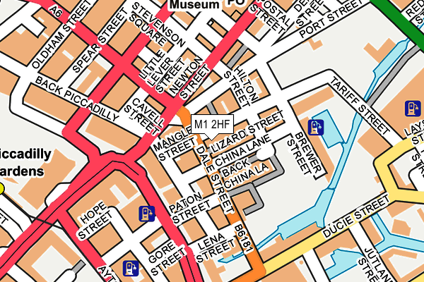 M1 2HF map - OS OpenMap – Local (Ordnance Survey)
