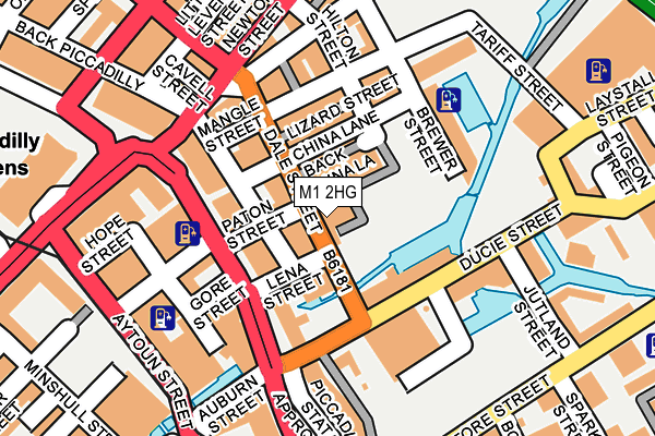 M1 2HG map - OS OpenMap – Local (Ordnance Survey)