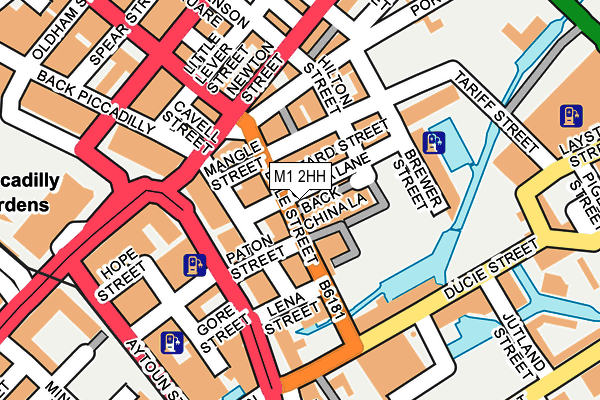 M1 2HH map - OS OpenMap – Local (Ordnance Survey)