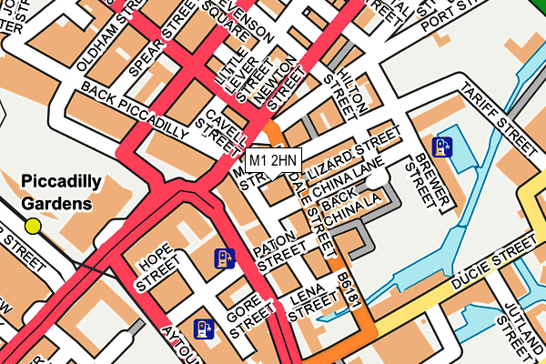 M1 2HN map - OS OpenMap – Local (Ordnance Survey)