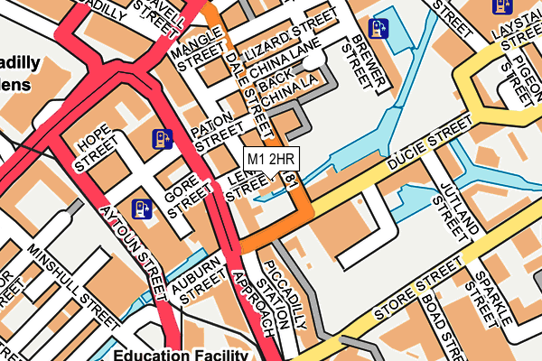 M1 2HR map - OS OpenMap – Local (Ordnance Survey)