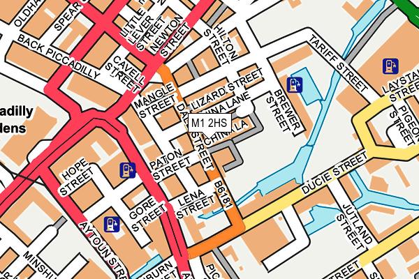 M1 2HS map - OS OpenMap – Local (Ordnance Survey)