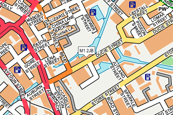 M1 2JB map - OS OpenMap – Local (Ordnance Survey)