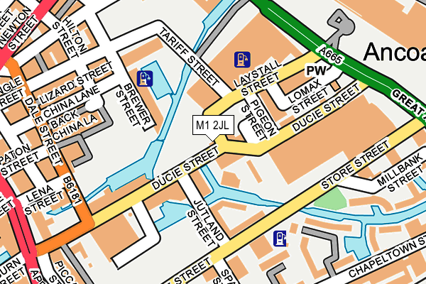 M1 2JL map - OS OpenMap – Local (Ordnance Survey)