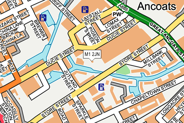 M1 2JN map - OS OpenMap – Local (Ordnance Survey)