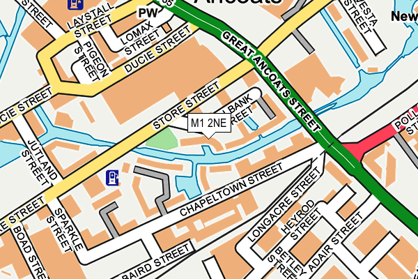 M1 2NE map - OS OpenMap – Local (Ordnance Survey)