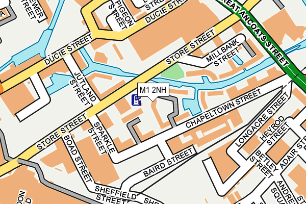 M1 2NH map - OS OpenMap – Local (Ordnance Survey)