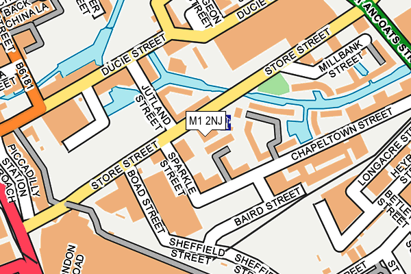 M1 2NJ map - OS OpenMap – Local (Ordnance Survey)