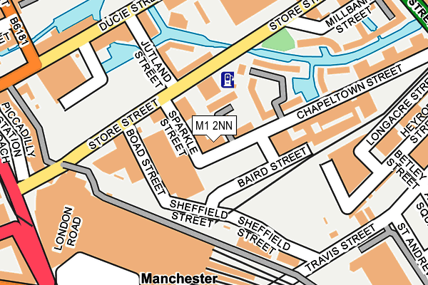 M1 2NN map - OS OpenMap – Local (Ordnance Survey)