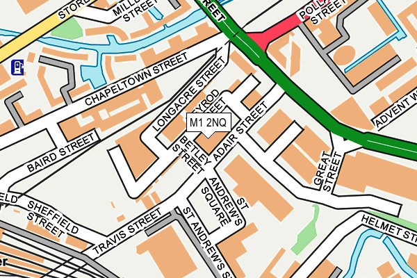 M1 2NQ map - OS OpenMap – Local (Ordnance Survey)