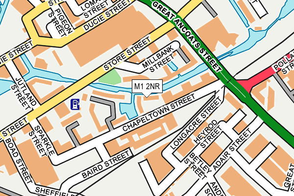M1 2NR map - OS OpenMap – Local (Ordnance Survey)