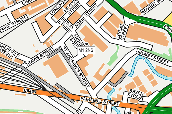 M1 2NS map - OS OpenMap – Local (Ordnance Survey)