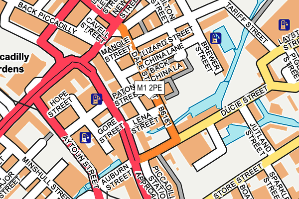 M1 2PE map - OS OpenMap – Local (Ordnance Survey)