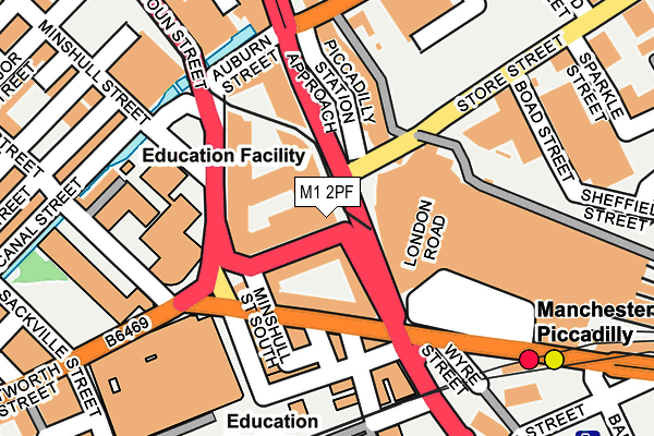 M1 2PF map - OS OpenMap – Local (Ordnance Survey)