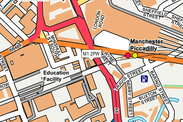 M1 2PW map - OS OpenMap – Local (Ordnance Survey)