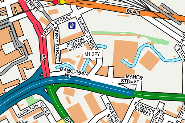 M1 2PY map - OS OpenMap – Local (Ordnance Survey)