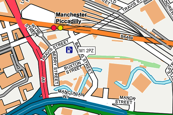 M1 2PZ map - OS OpenMap – Local (Ordnance Survey)