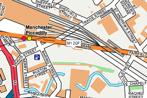 M1 2QF map - OS OpenMap – Local (Ordnance Survey)