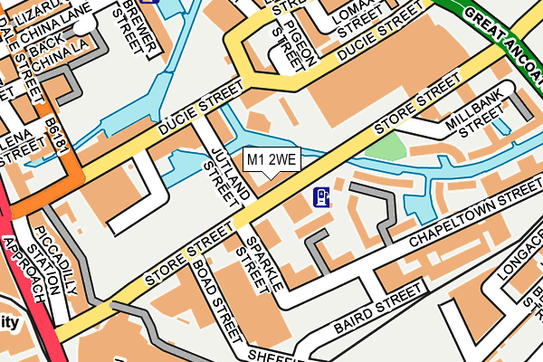 M1 2WE map - OS OpenMap – Local (Ordnance Survey)