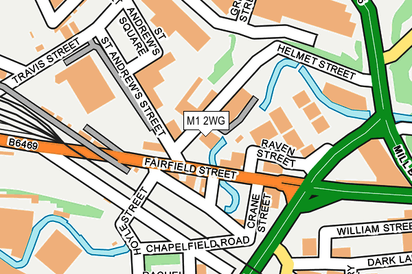 M1 2WG map - OS OpenMap – Local (Ordnance Survey)