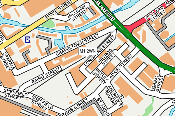 M1 2WN map - OS OpenMap – Local (Ordnance Survey)
