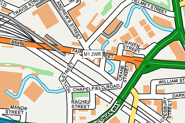 M1 2WR map - OS OpenMap – Local (Ordnance Survey)