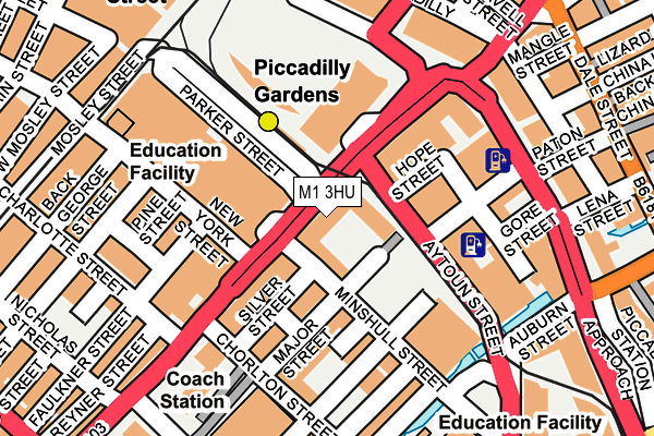 M1 3HU map - OS OpenMap – Local (Ordnance Survey)