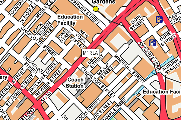 M1 3LA map - OS OpenMap – Local (Ordnance Survey)