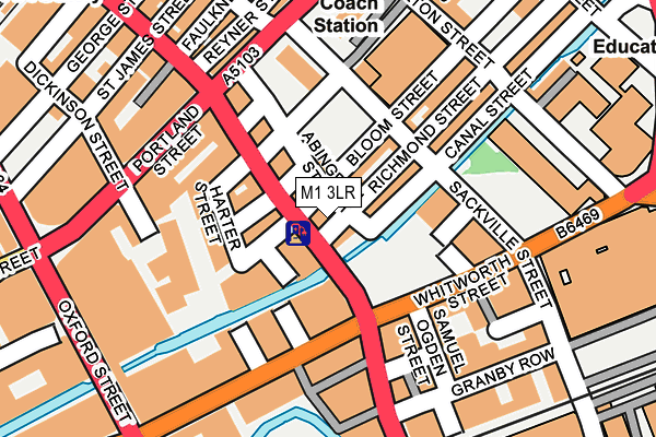 M1 3LR map - OS OpenMap – Local (Ordnance Survey)