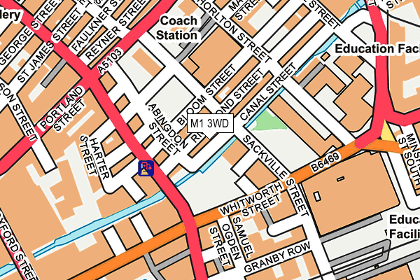 M1 3WD map - OS OpenMap – Local (Ordnance Survey)