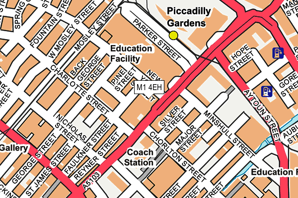 M1 4EH map - OS OpenMap – Local (Ordnance Survey)